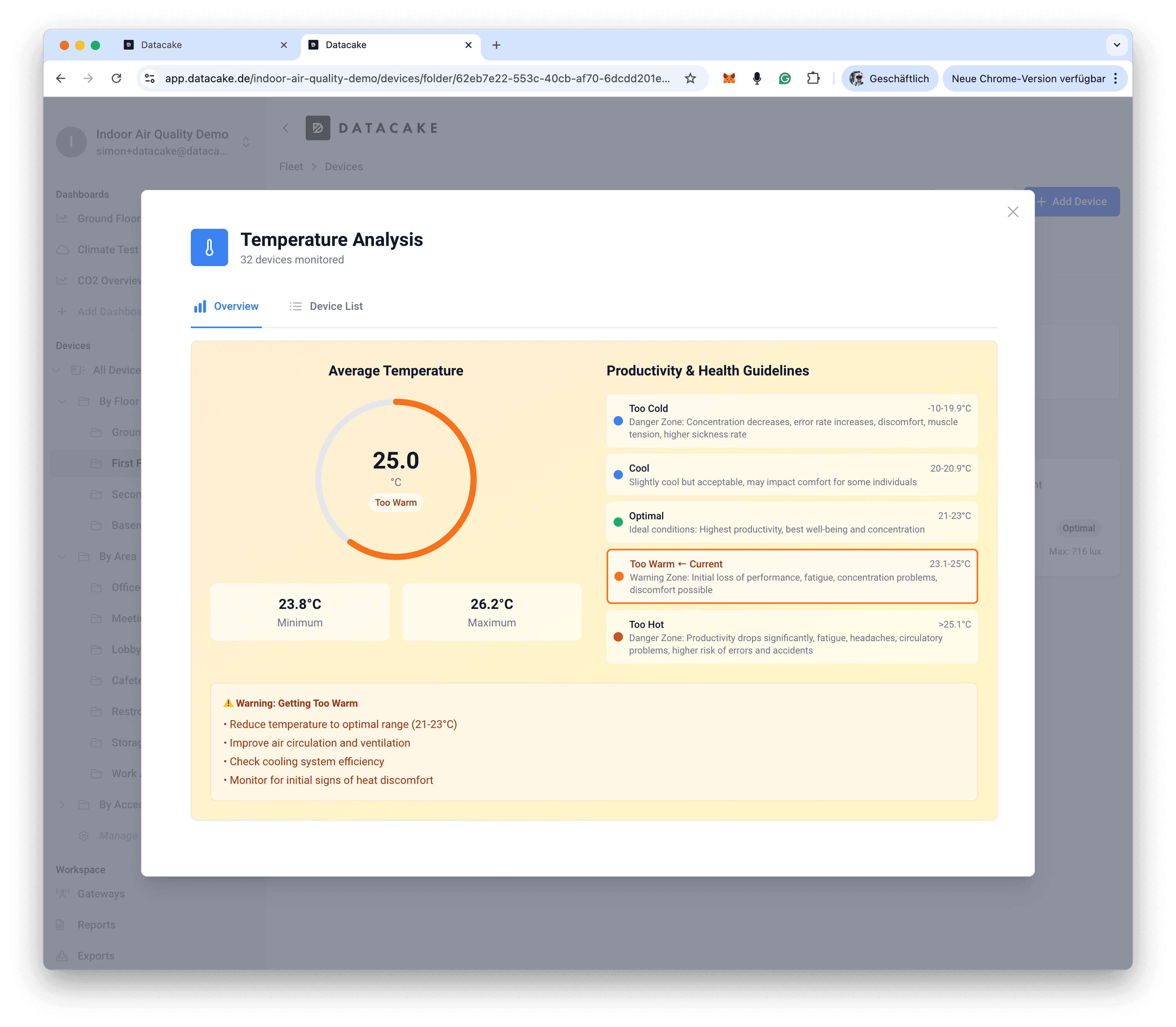 Report scheduling configuration with email delivery settings